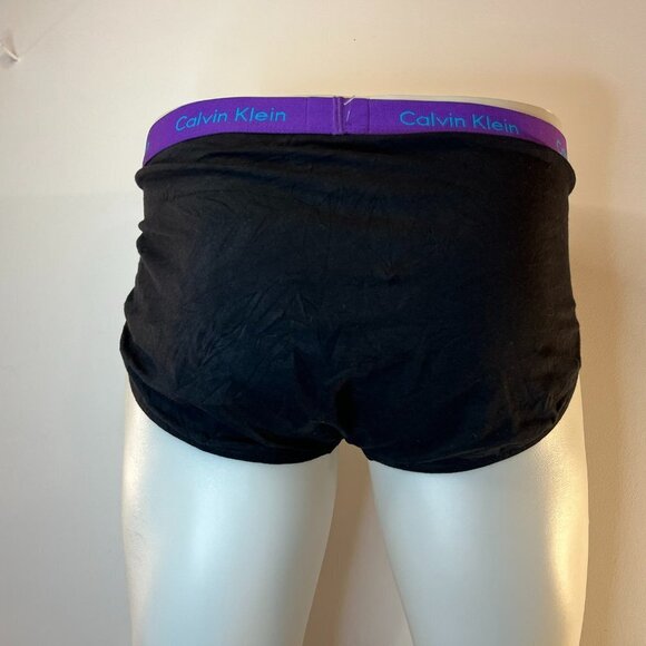 Calvin Klein Men's Purple Waistband Pro Stretch Black Brief - Size XL - NWT - Picture 2 of 3